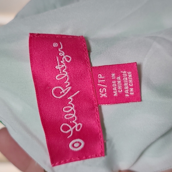 Lilly Pulitzer for Target Green & White Tropical Palm Jumpsuit-Extra Small - Picture 6 of 6